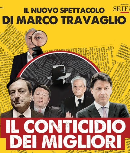 Locandina dello spettacolo di Marco Travaglio